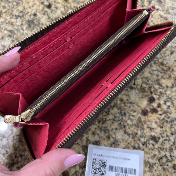 Authentic LV Clemence Wallet in Fuchsia